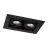Noxion Recessed Spot Trimless Pro 2x MR16 Tiltable Black | Cutout 181x97mm - GU10 Socket