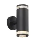 Nordlux Birk Wall Light Aluminium Black | IP44 - Suitable for 2x GU10