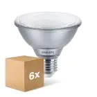 Multipack 6x Philips Master Value LED Bulb Reflector E27 PAR30 9.5W 760lm 25D - 930 Warm White | Best Colour Rendering - Dimmable - Replaces 75W
